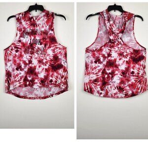 Guru Active Size L Tie Dye Hoodie Stretch Racerback Athletic Muscle Shirt Womens
